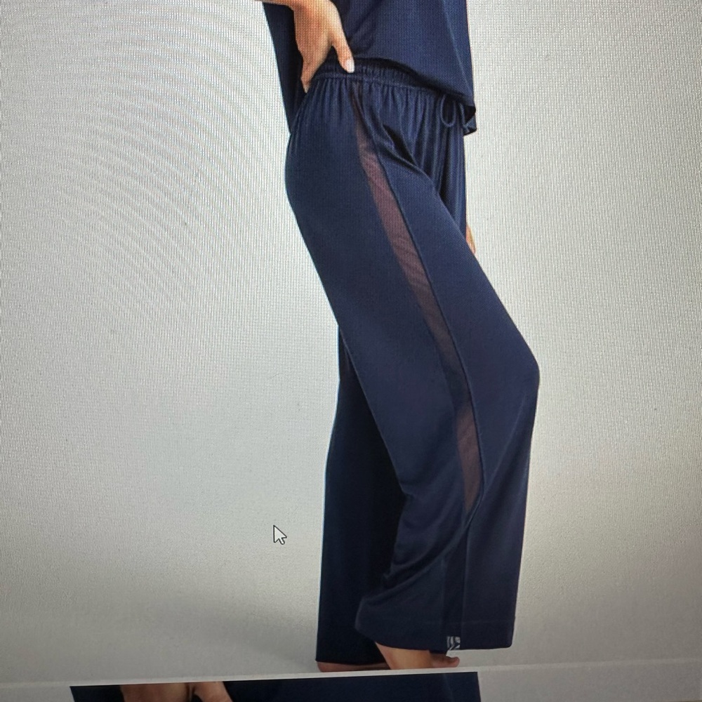 Blisswear Bliss Pant Tencel Lounge Navy Blue Pants M NWT